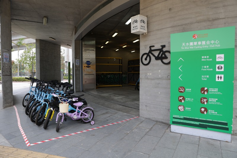 Designated LocoBike parking bay in a residential estate